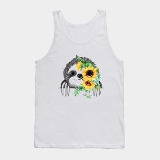 Sloth With Flower Tank Top